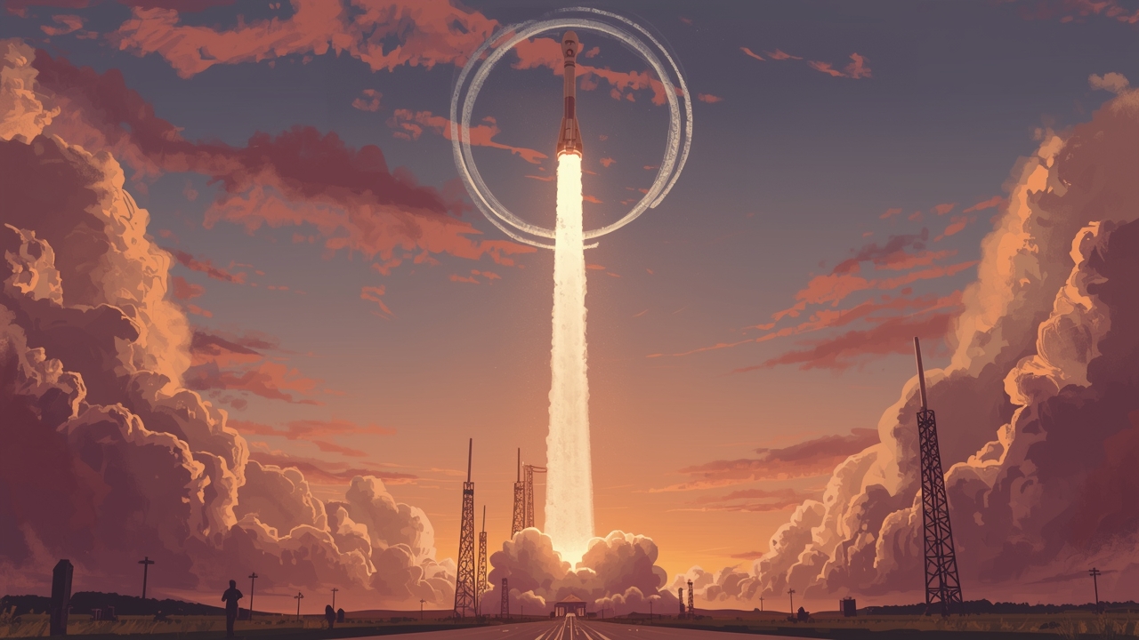 Falcon 9 launch creates stunning light display